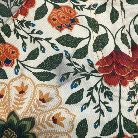 Farm Rio Women’s Sand Garden Tapestry Belted Shorts – Green Multi – Size 24 - Picture 4 of 12